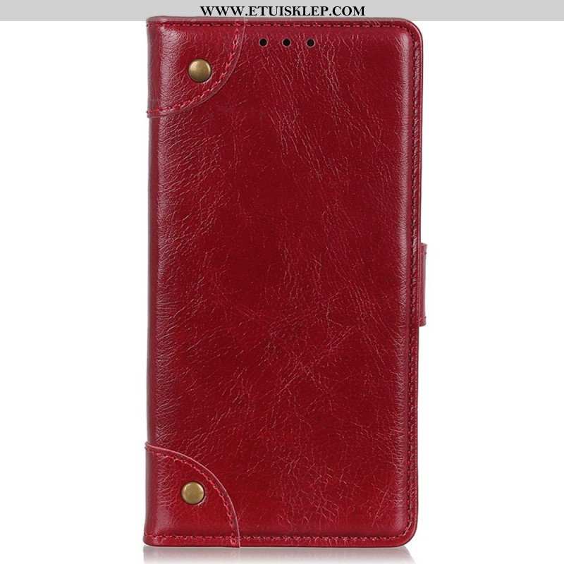 Etui Folio do Xiaomi 12T / 12T Pro Nity W Stylu Vintage Ze Skóry Nappa